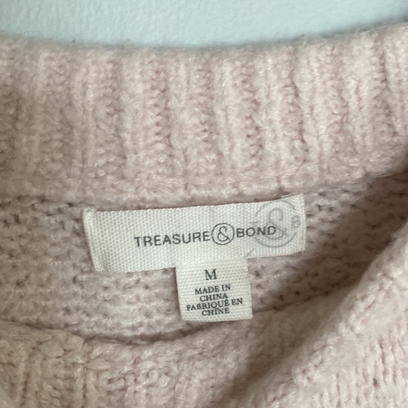 Treasure & Bond Pink Knit Sweater, Medium - Picture 4 of 5
